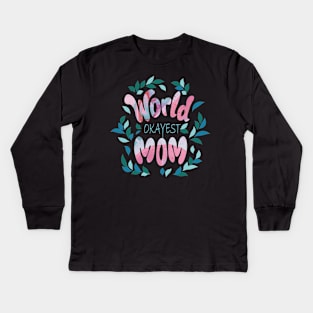 Floral mom Kids Long Sleeve T-Shirt